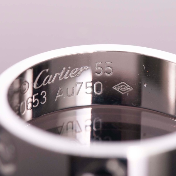 SOLD Cartier 18k White Gold Love Ring with Receipt - Picture 5 of 7